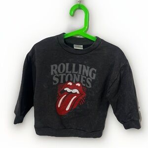 The Rolling Stones Kids Charcoal Sweatshirt with Red Logo